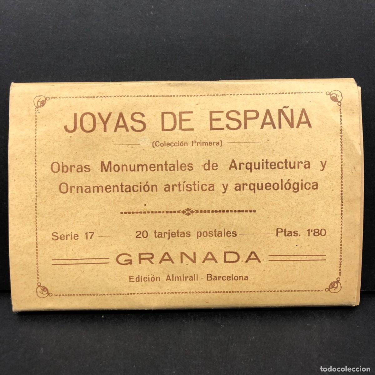 Postales: JOYAS DE ESPA&Ntilde;A - GRANADA - 19 TARJETAS POSTALES - EDICI&Oacute;N ALMIRALL -FALTA 1 / 3306
