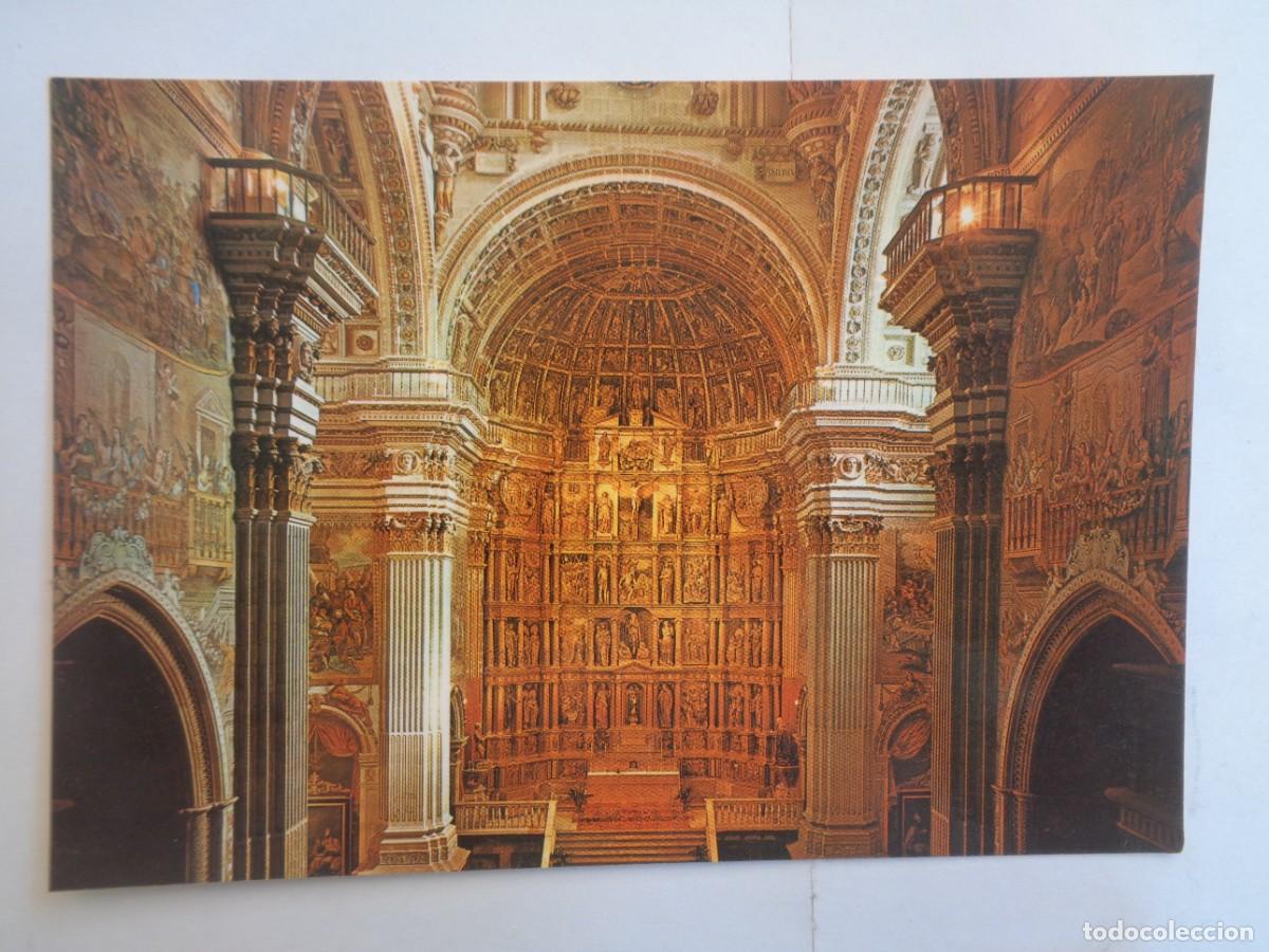 Postales: POSTAL DE GRANADA - MONASTERIO DE SAN JERONIMO : VISTA PARCIAL DEL CRUCERO Y RETABLO MAYOR