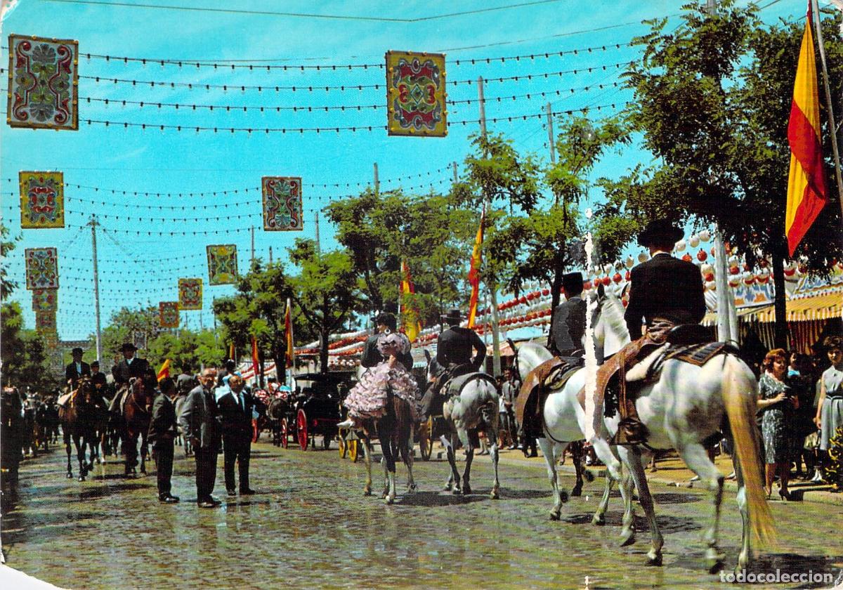 Postales: Postal de la Feria de Abril en Sevilla