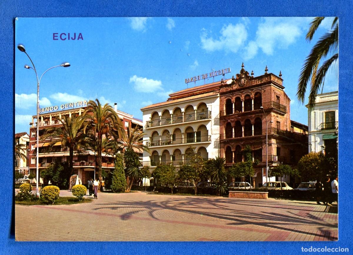 Postales: POSTAL SIN CIRCULAR ECIJA 28 PLAZA DE ESPA&Ntilde;A EDITA ARRIBAS