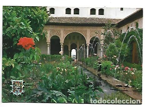 Postales: JARDINES DEL PATIO DE LA ACEQUIA / THE &rdquo;ACEQUIA&rdquo; GARDENS.- GENERALIFE - GRANADA