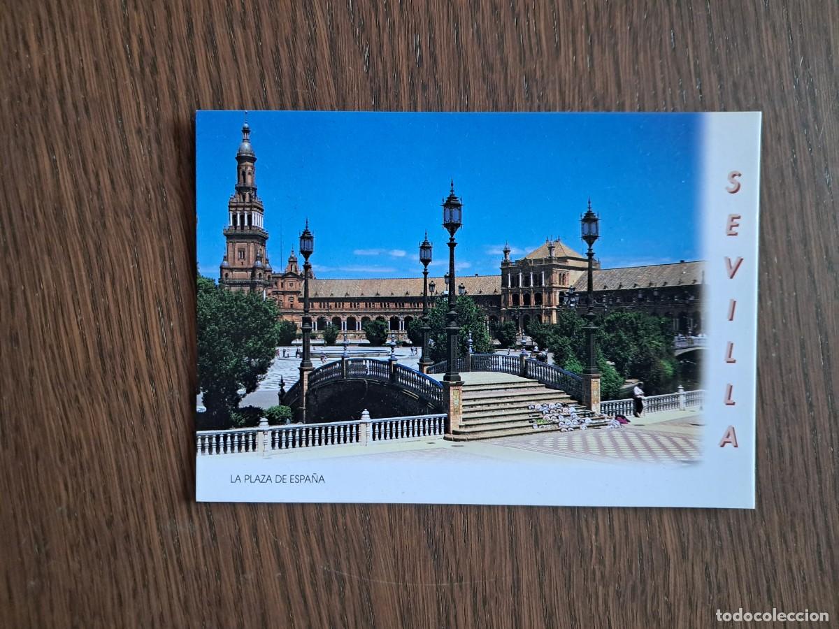 Postales: postal de Espa&ntilde;a, vista parcial de la plaza de Espa&ntilde;a, Sevilla, a&ntilde;o 1999.