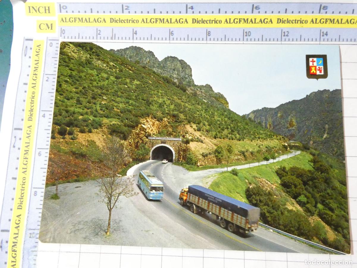 Postales: POSTAL DE JAEN. A&Ntilde;O 1971. DESPE&Ntilde;APERROS T&Uacute;NEL SIERRA MORENA CAMI&Oacute;N PEGASO AUTOB&Uacute;S. 11 ESCUDO O. 2740