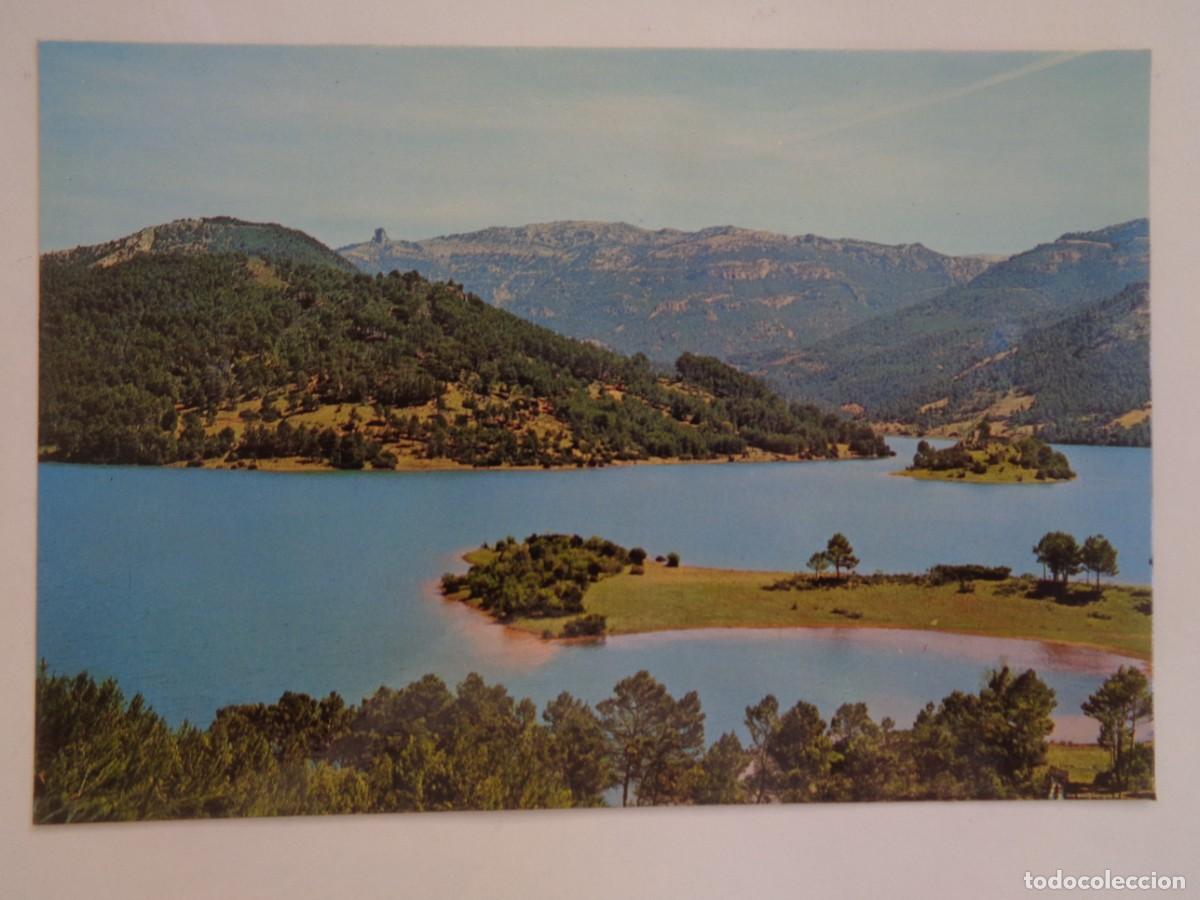 Postales: POSTAL DE SIERRA DE CAZORLA (JAEN ): ISLA Y CASTILLO DE BUJARAIZA