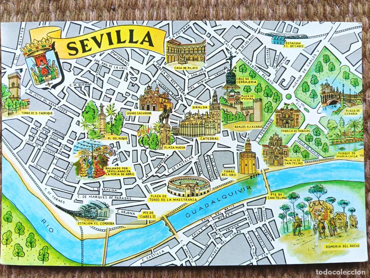 Postales: SEVILLA - PLANO - MAPA - ED. FRESMO
