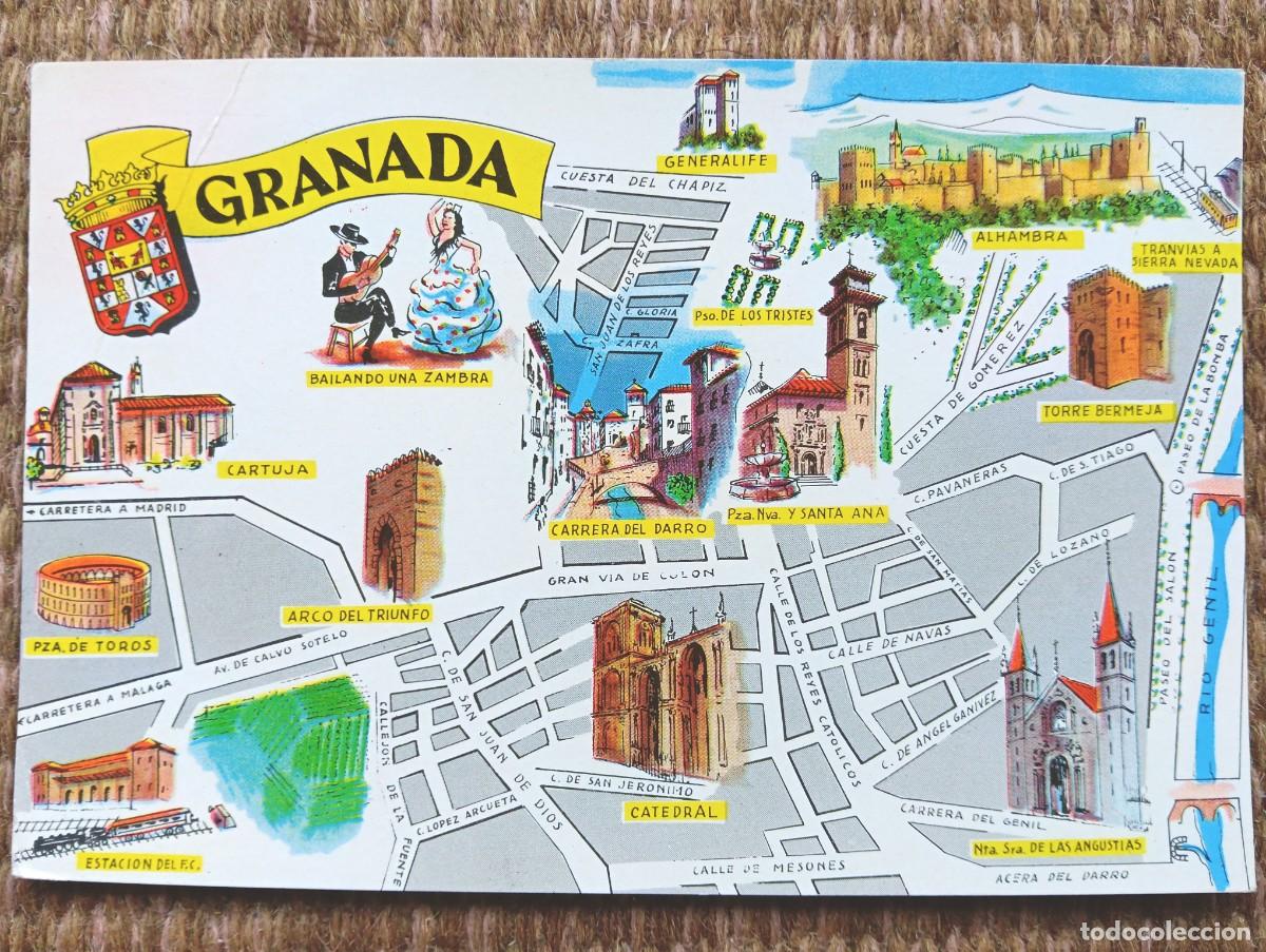 Postales: GRANADA - PLANO - MAPA - ED. FRESMO