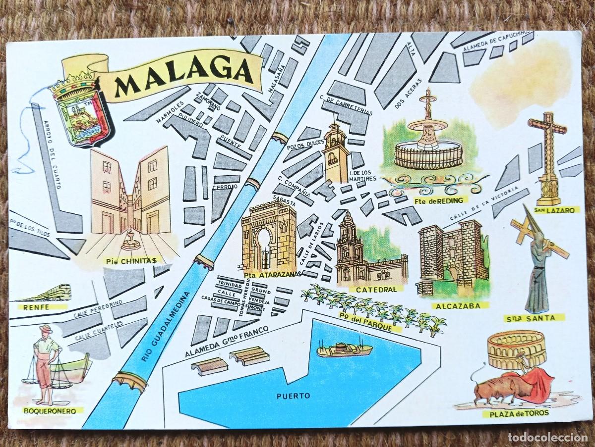 Postales: MALAGA - PLANO - MAPA - ED. FRESMO