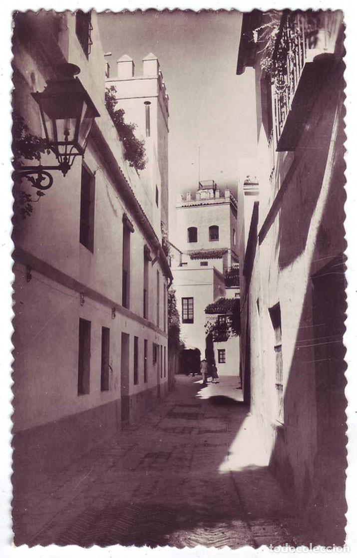 Postales: Sevilla: Barrio Santa Cruz (Callej&oacute;n Juder&iacute;a). Ediciones Sicilia. No circulada (A&ntilde;os 50)