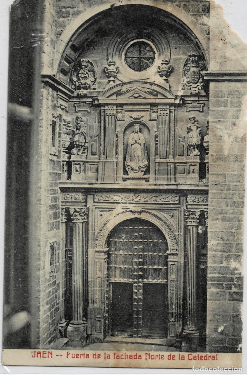 Postales: POSTAL ANTIGUA DE JAEN. PUERTA DE LA FACHADA NORTE DE LA CATEDRAL. P-ANJ-137
