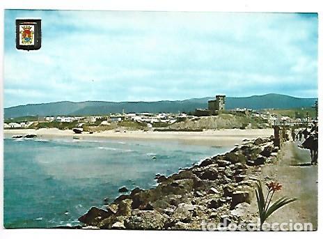 Postales: CASTILLO SANTA CATALINA Y PLAYA LOS LANCES.- TARIFA / CADIZ