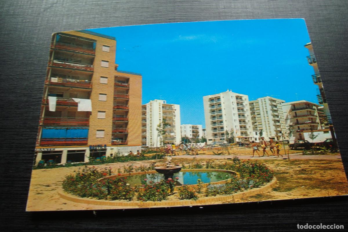 Postales: ANTIGUA POSTAL PLAYA LA ANTILLA. EDIFICIO NAUTILO. HOTEL COQUINA ORO. LEPE HUELVA. GOYAN 8677 1975