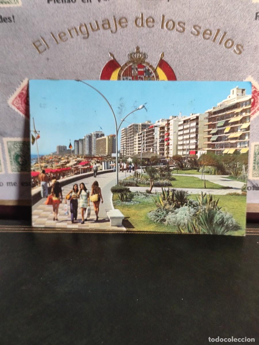 Postales: P6056 Postal Fuengirola 1127 Jardines del paseo mar&iacute;timo . Baena