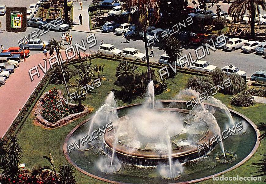 Postales: Fuente de la Marina (M&aacute;laga) - Sin Circular - A&ntilde;os 60 o 70, con coches de la &eacute;poca