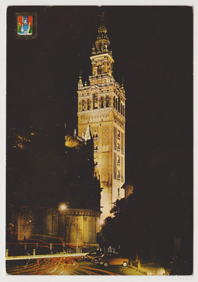 Postales: TARJETA POSTAL - SEVILLA - LA GIRALDA, VISTA NOCTURNA - N&ordm; 26 - EDICIONES FISA