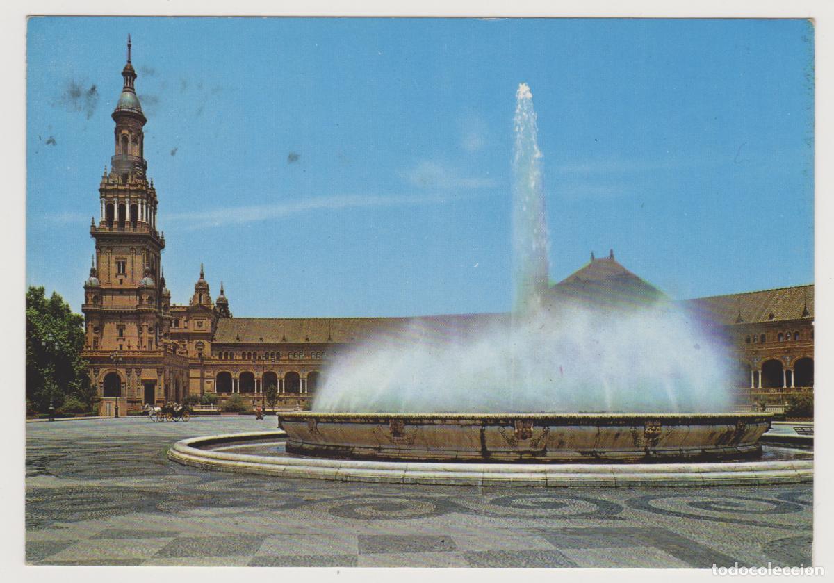 Postales: TARJETA POSTAL - SEVILLA - PLAZA DE ESPA&Ntilde;A - N&ordm; 625 - ED. BEASCOA