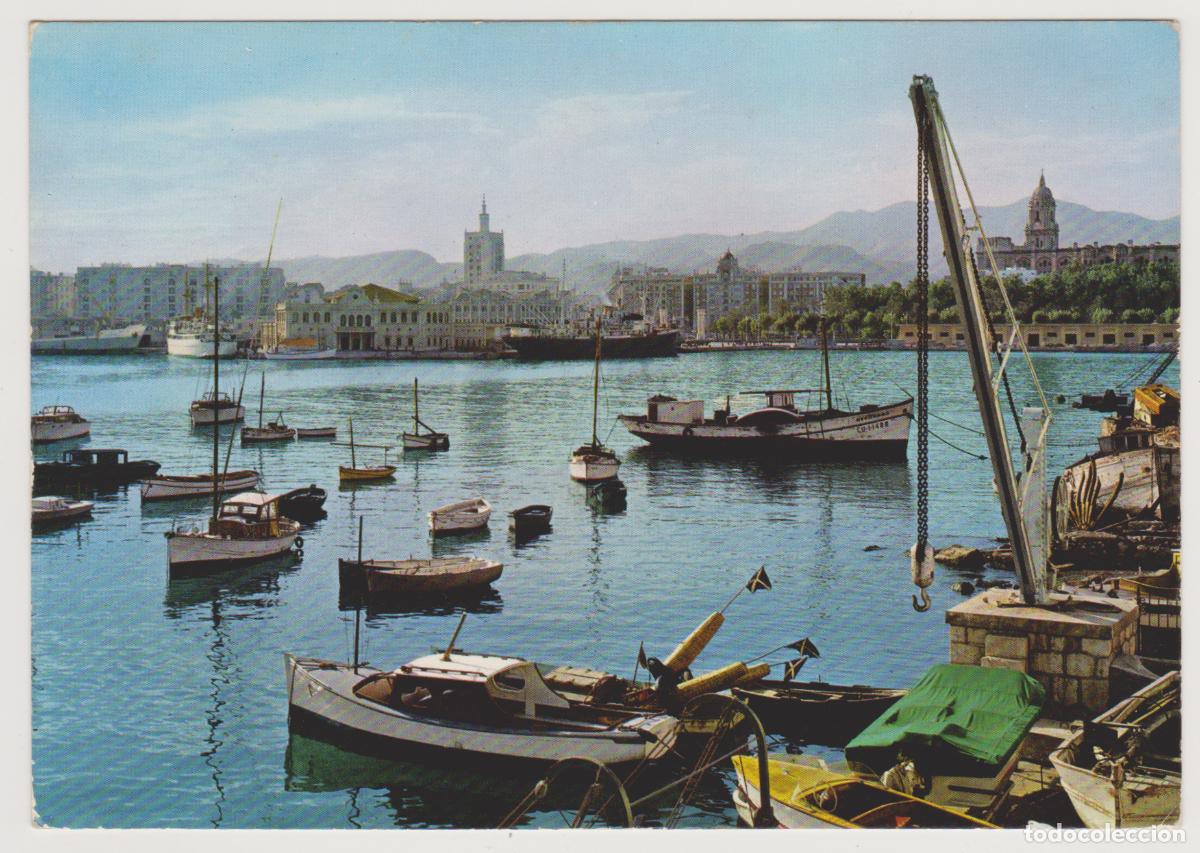 Postales: TARJETA POSTAL - MALAGA - DARSENA DEL PUERTO - GARCIA GARRABELLA