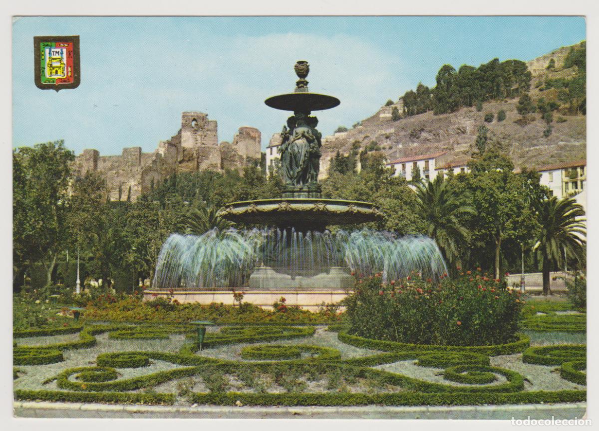Postales: TARJETA POSTAL - MALAGA - FUENTE MONUMENTAL DEL PARQUE - N&ordm; 18 - EDICIONES FISA