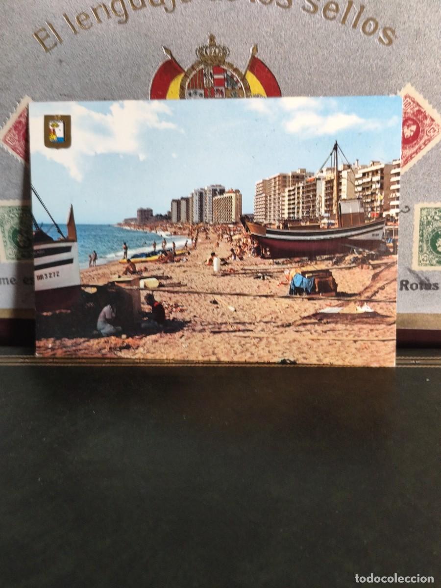 Postales: P6075 Postal Fuengirola 63 Playa y Paseo mar&iacute;timo. Dom&iacute;nguez