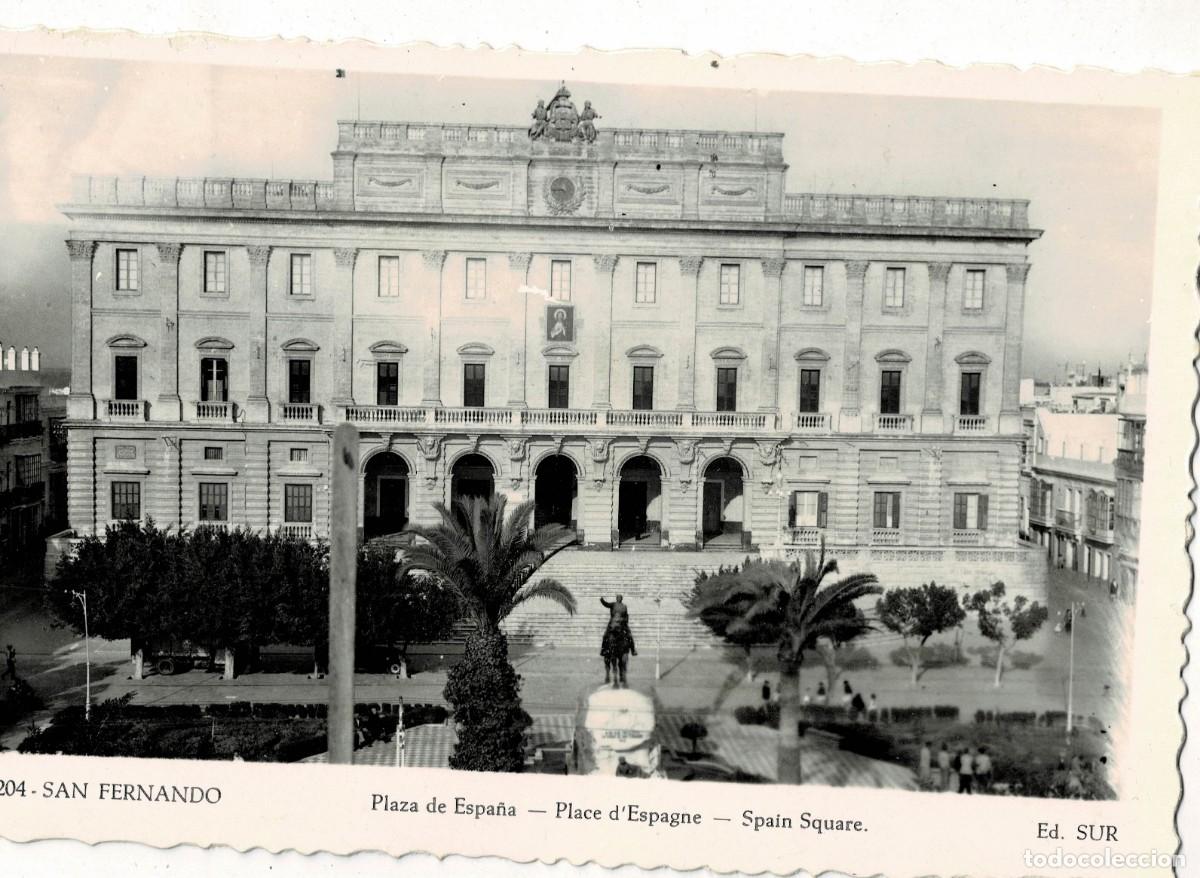 Postales: POSTAL MODERNA DE SAN FERNANDO. PLAZA DE ESPA&Ntilde;A. AYUNTAMIENTO. P-ANSF-194