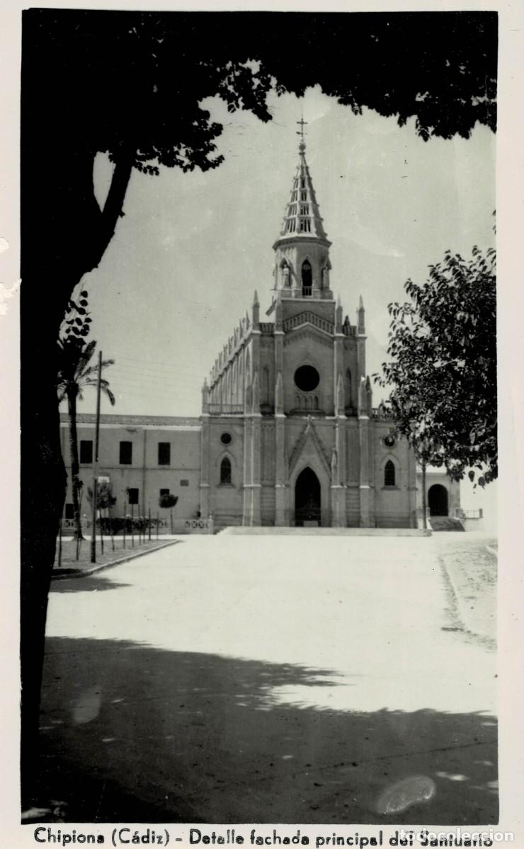 Postales: POSTAL MODERNA DE CHIPIONA. DETALLE FACHADA PRINCIPAL DEL SANTUARIO. P-ANCHP-091