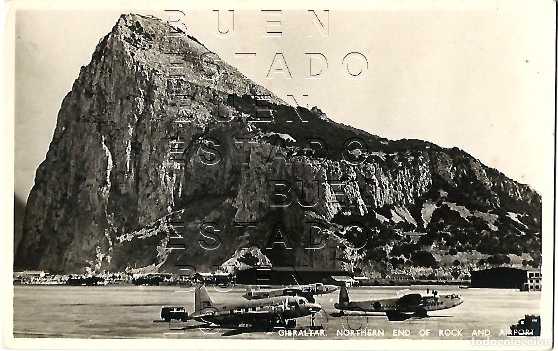 Postales: GIBRALTAR AEOPUERTO AEROPORT Y LA ROCA POSTAL M29