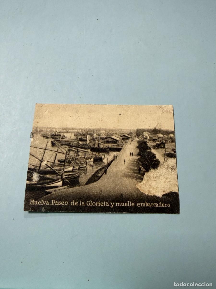 Postales: POSTAL ORIGINAL. D&Eacute;CADA A&Ntilde;OS 30. HUELVA. PASEO DE LA GLORIETA Y MUELLE EMBARCADERO. N&ordm; 899