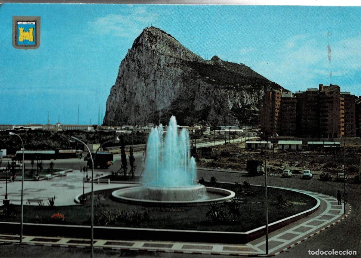 Postales: POSTAL MODERNA DE GIBRALTAR. EL PE&Ntilde;ON VISTO DESDE LA LINEA. P-GIBR-275
