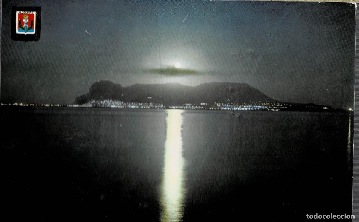 Postales: POSTAL MODERNA DE ALGECIRAS. VISTA NOCTURNA DEL PE&Ntilde;ON. P-ANALG-287