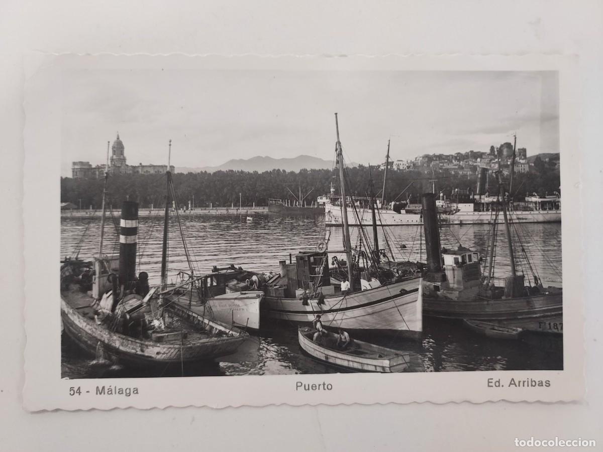 Postales: POSTAL MALAGA PUERTO. ESCRITA 1955. ARRIBAS 54