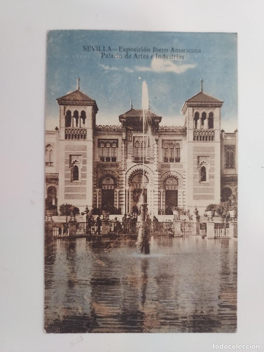Postales: POSTAL SEVILLA EXPOSICION IBERO AMERICANA PALACIO DE ARTES E INDUSTRIAS. SIN CIRCULAR. MATEU