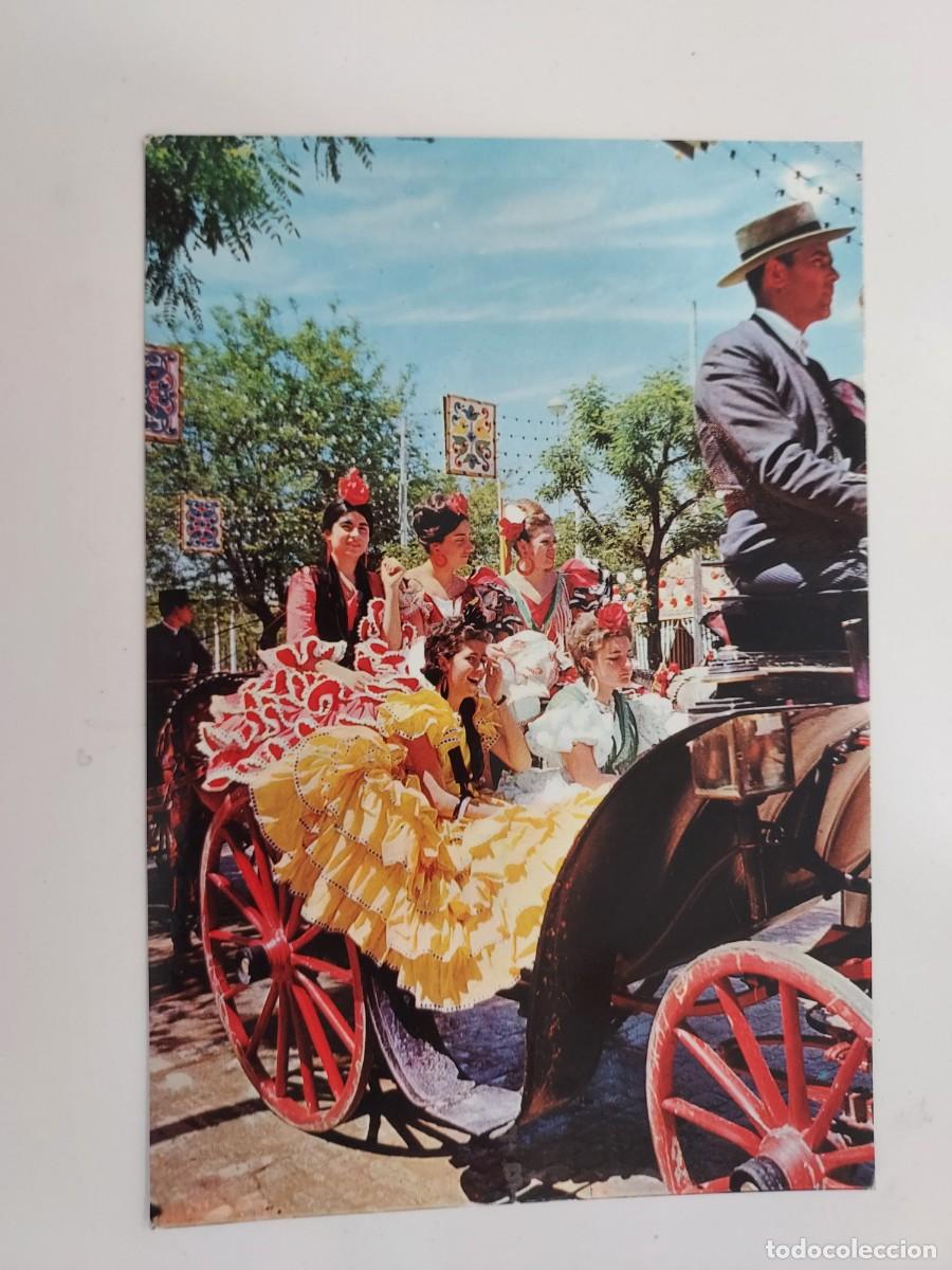 Postales: POSTAL SEVILLA FERIA ESCENA TIPICA. 1964. ESCRITA. FERIA DE ABRIL, REAL