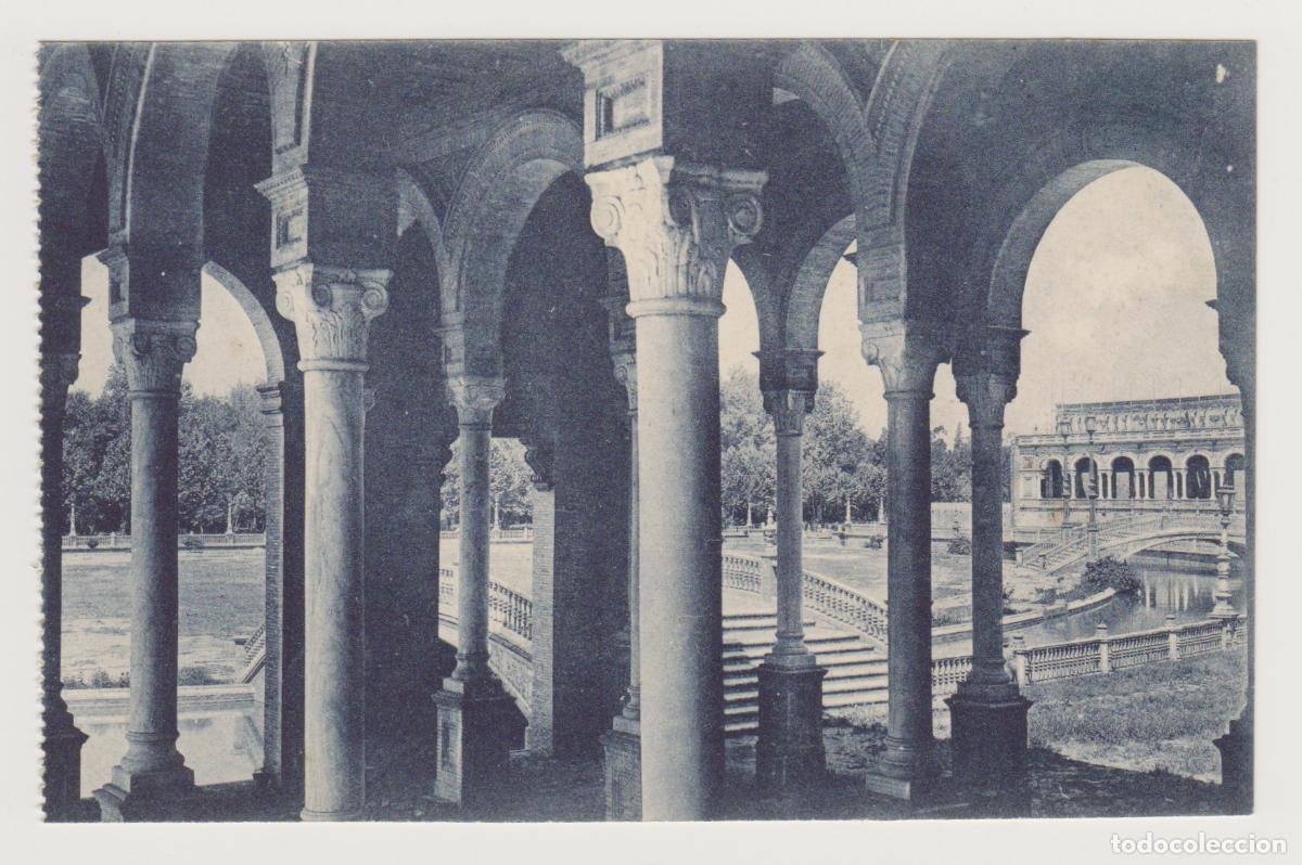 Postales: TARJETA POSTAL - SEVILLA - UNA VISTA DE LA PLAZA DE ESPA&Ntilde;A - EDICIONES CLICHE O&Ntilde;A