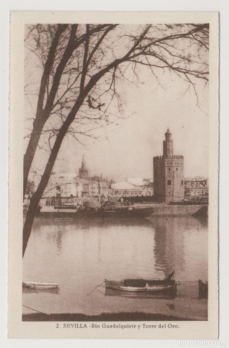 Postales: TARJETA POSTAL - SEVILLA - RIO GUADALQUIVIR Y TORRE DEL ORO - N&ordm; 2