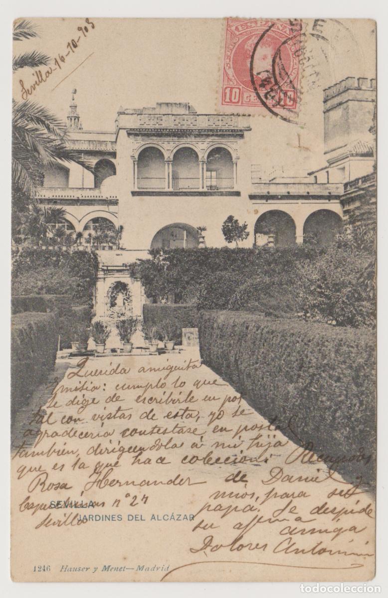 Postales: TARJETA POSTAL - SEVILLA - JARDINES DEL ALCAZAR - 1246 - HAUSER Y MENET