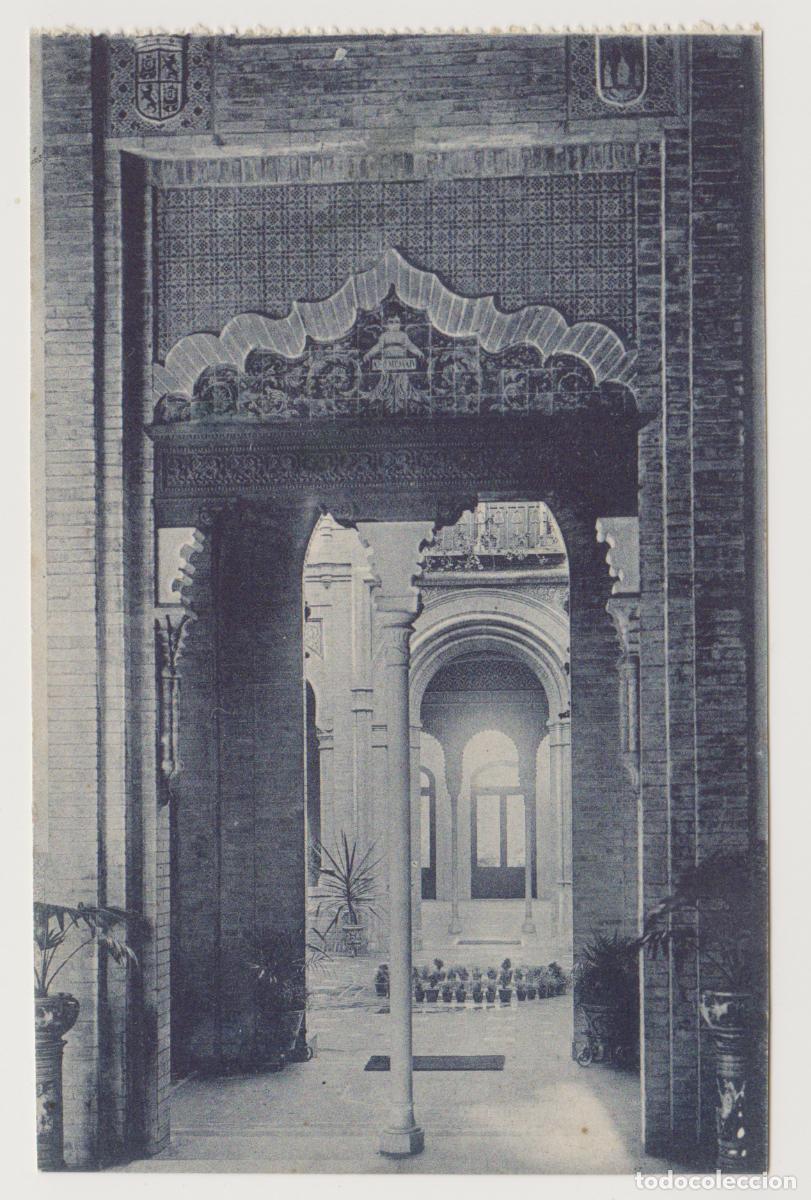Postales: TARJETA POSTAL - SEVILLA - EXPOSICION, INTERIOR DEL PABELLON DE ARTE E INDUSTRIAS - ED. CLICHE O&Ntilde;A