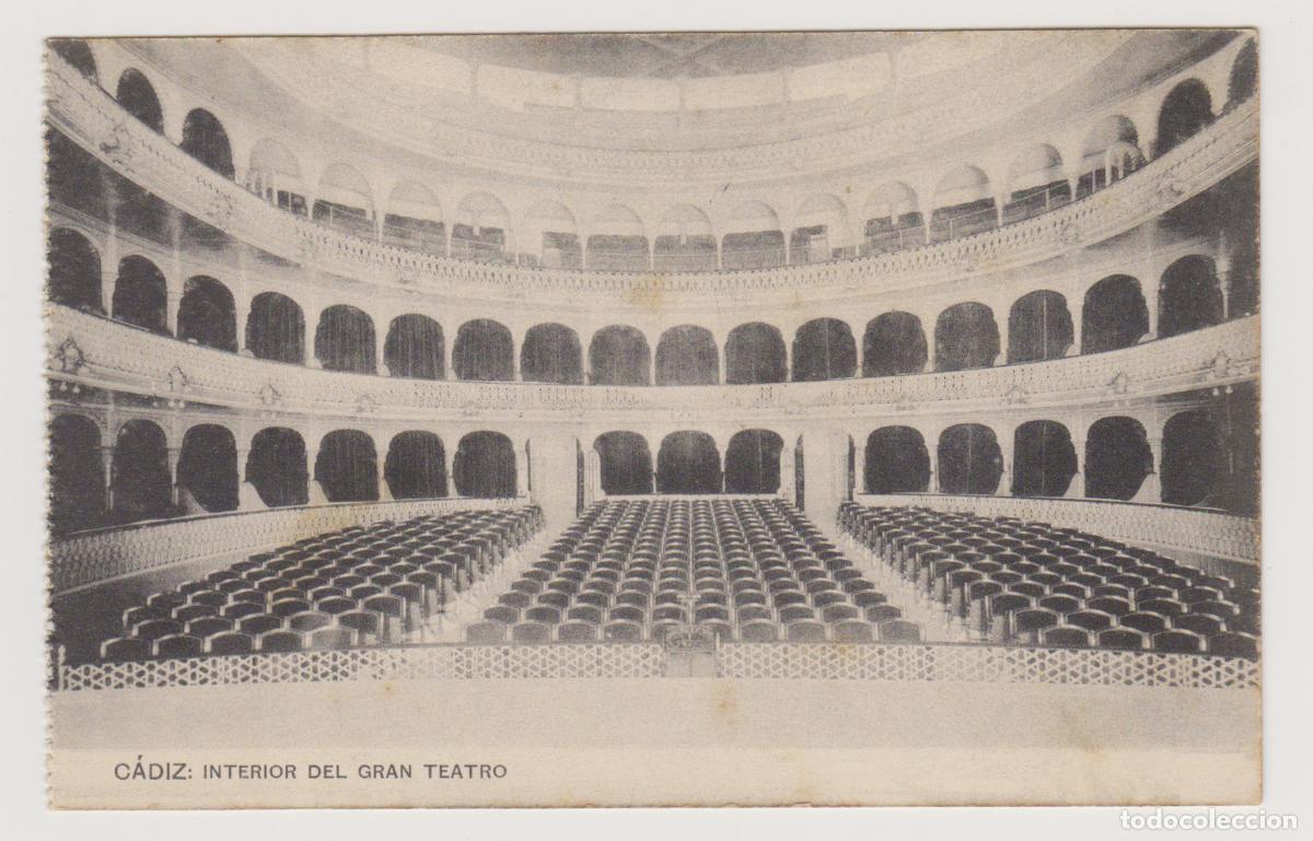 Postales: TARJETA POSTAL - CADIZ - INTERIOR DEL GRAN TEATRO - FOTOTIPIA DE HAUSER Y MENET
