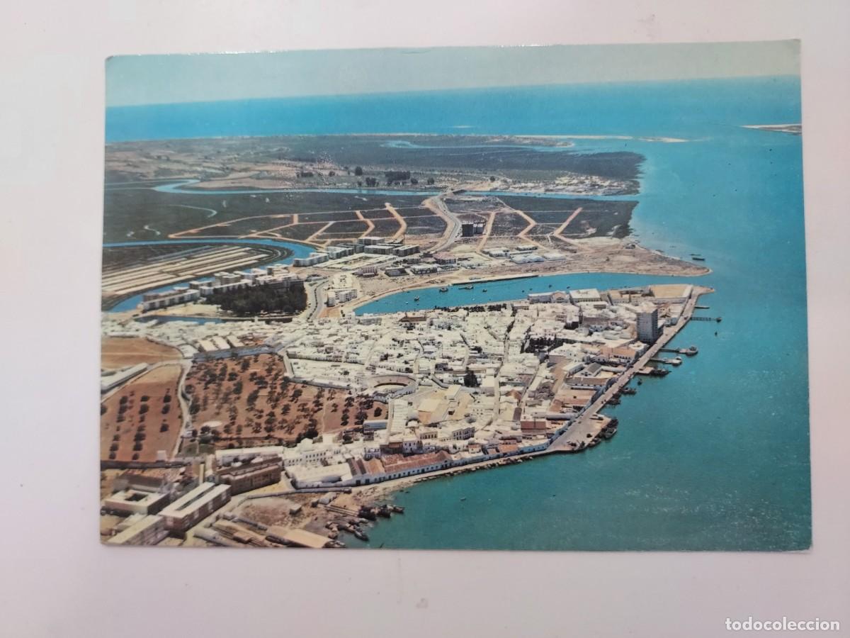 Postales: POSTAL AYAMONTE VISTA AEREA. 1975. SIN CIRCULAR. HUELVA