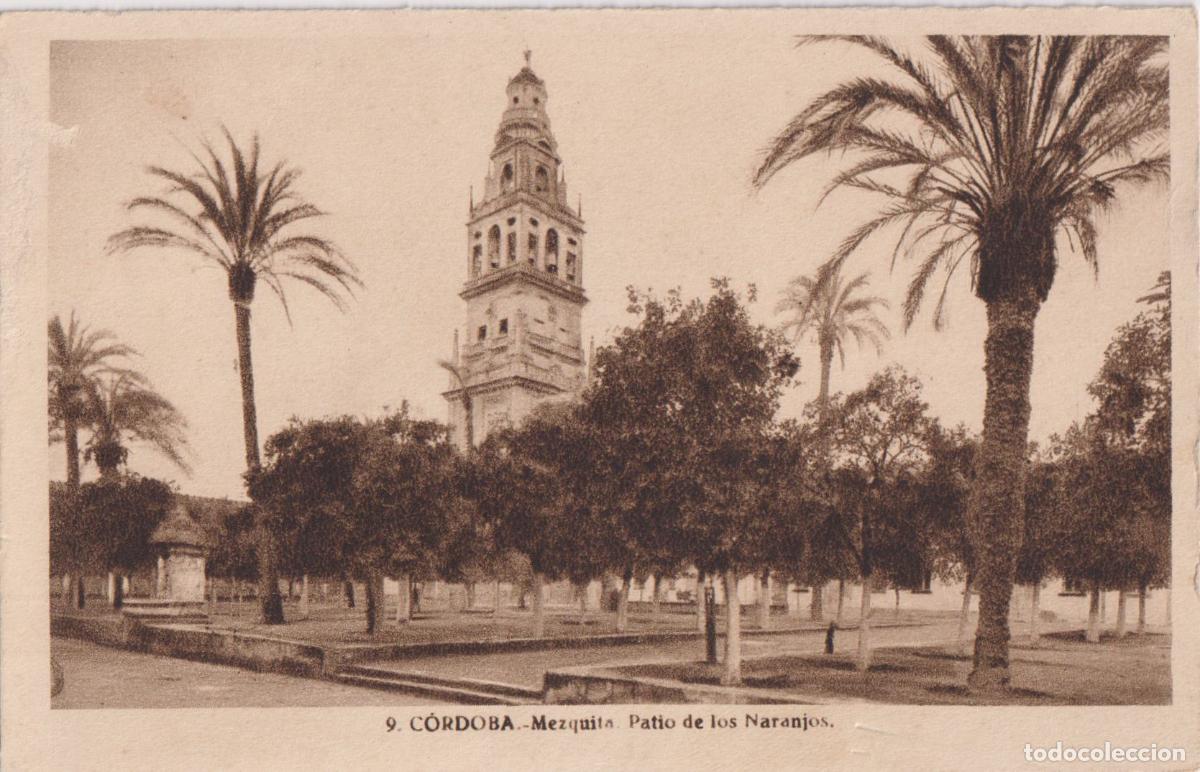 Postales: CORDOBA, MEZQUITA, PATIO DE LOS NARANJOS &ndash; L.ROISIN FOT. N&ordm;9 &ndash; CIRCULADA 1940