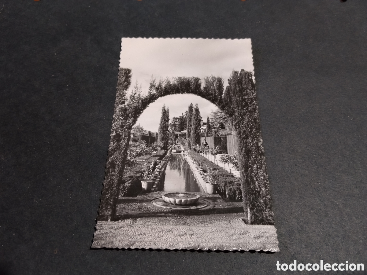 Postales: Postal antigua Granada,jardines
