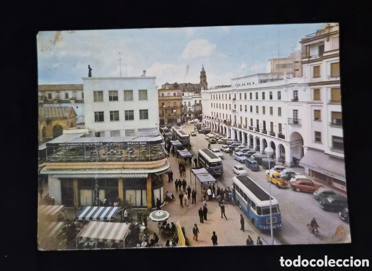 Postales: Postal antigua Jerez de la Frontera &ndash; Plaza Esteve &ndash; A&ntilde;os 60