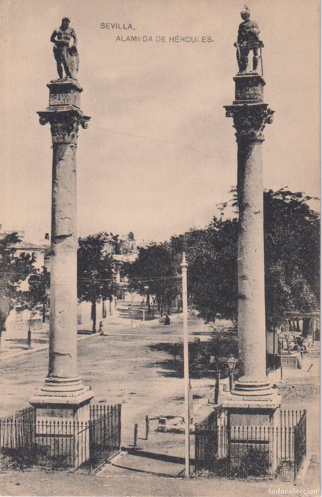 Postales: SEVILLA, ALAMEDA DE HERCULES &ndash; FOTOTIPIA DE HAUSER Y MENET &ndash; S/C