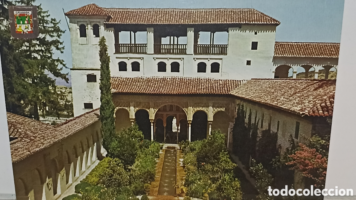 Postales: Granada generalife patio de acequia