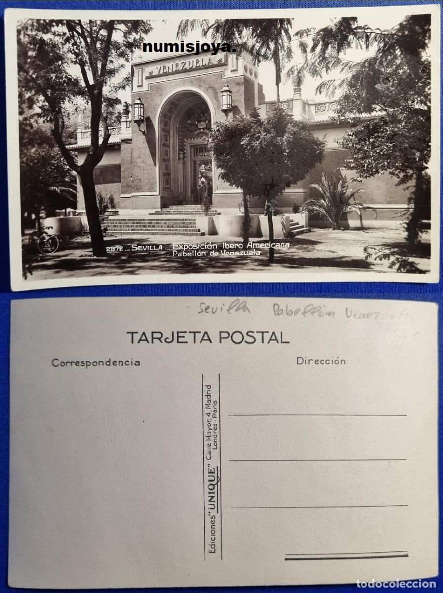 Postales: Postal de Sevilla Espa&ntilde;a a&ntilde;o 1929. Exposici&oacute;n Ibero Americana. Pabell&oacute;n de Venezuela.