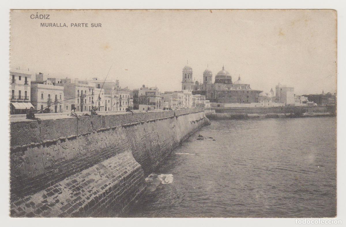 Postales: TARJETA POSTAL - CADIZ - MURALLA, PARTE SUR - FOTOTIPIA DE HAUSER Y MENET