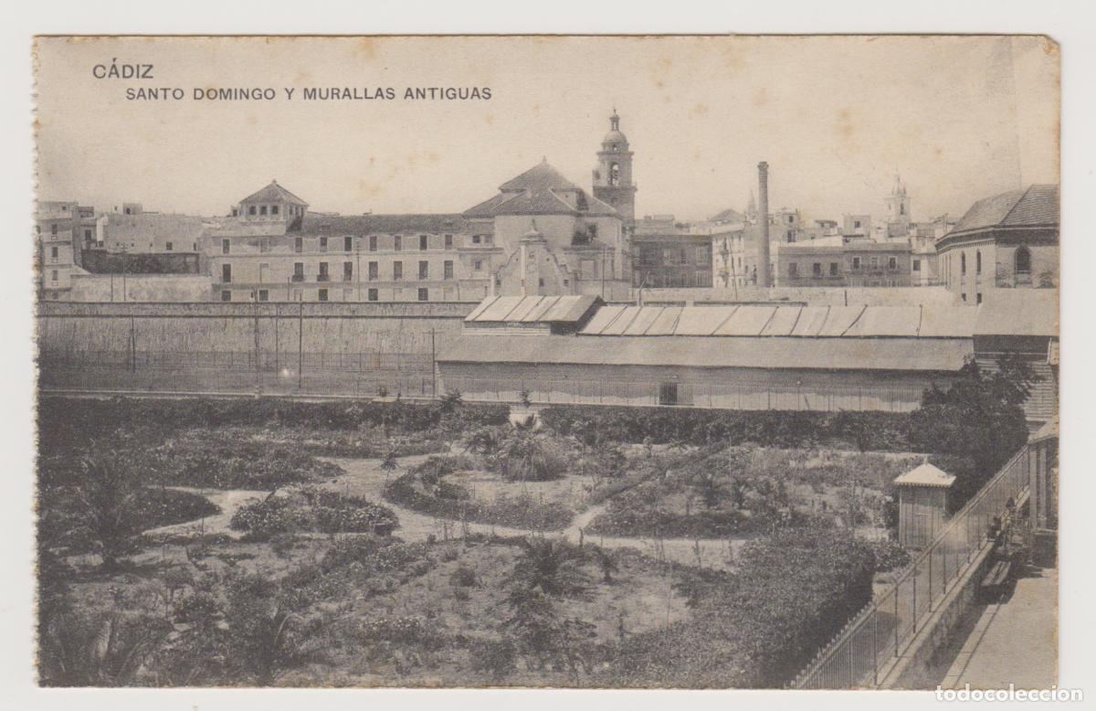 Postales: TARJETA POSTAL - CADIZ - SANTO DOMINGO Y MURALLAS ANTIGUAS - FOTOTIPIA DE HAUSER Y MENET