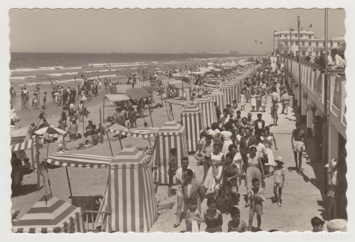 Postales: TARJETA POSTAL - CADIZ - PLAYA DE LA VICTORIA - N&ordm; 32 - GARCIA GARRABELLA Y COMPA&Ntilde;IA