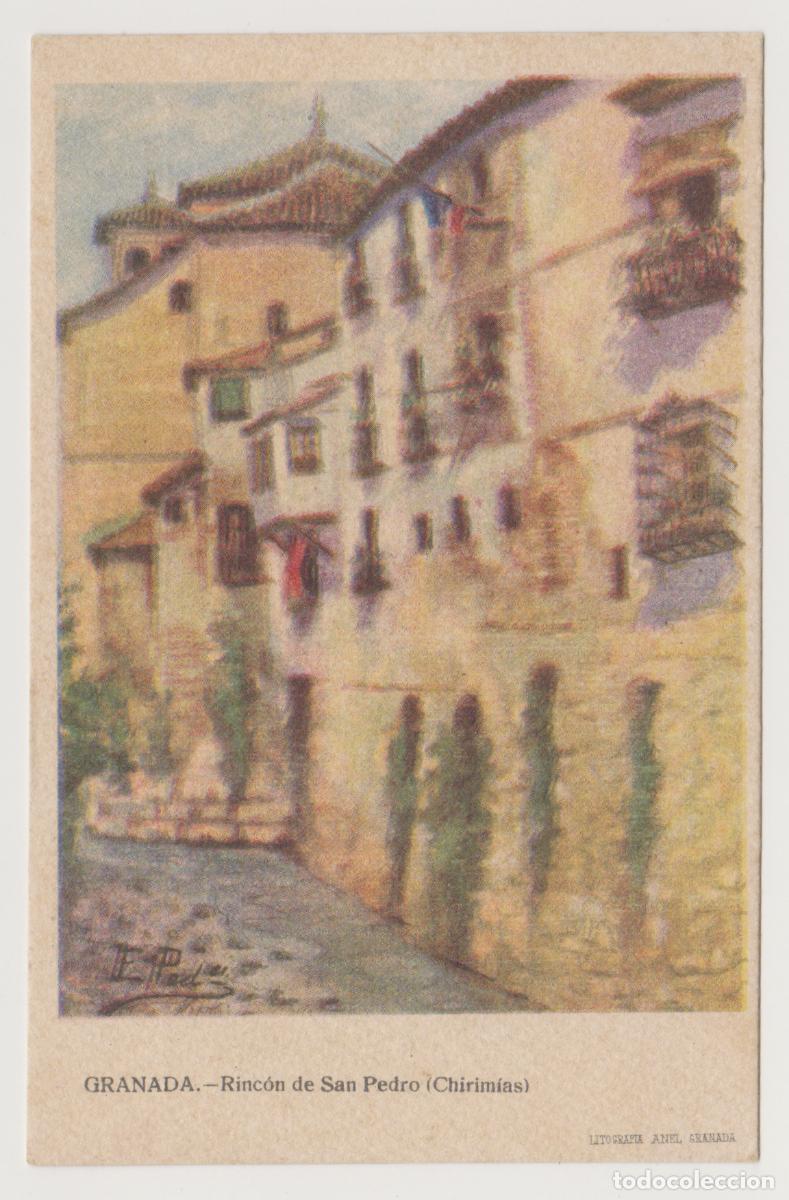 Postales: TARJETA POSTAL - GRANADA - RINCON DE SAN PEDRO (CHIRIMIAS) - LITOGRAFIA ANEL GRANADA