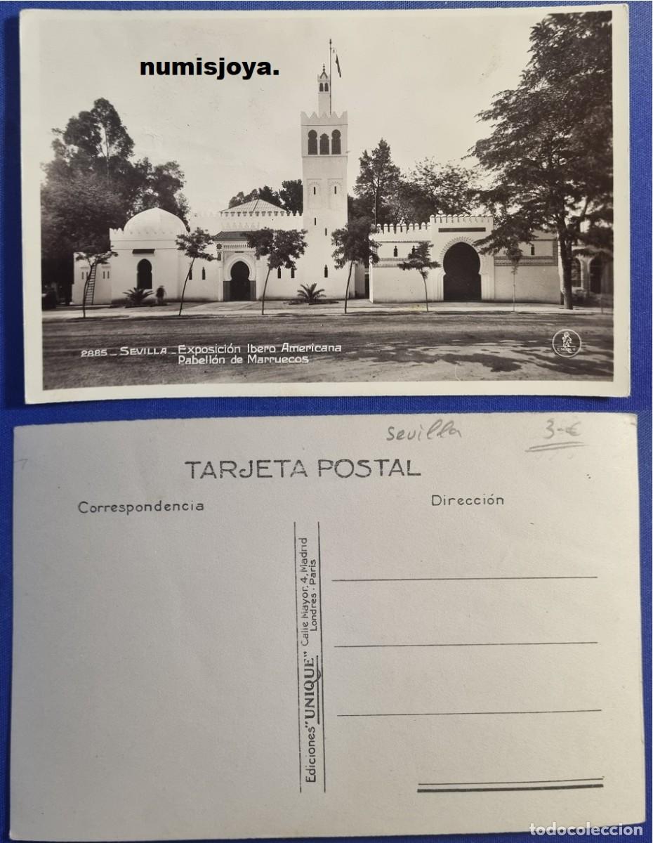 Postales: Postal de Sevilla Espa&ntilde;a a&ntilde;o 1929. Exposici&oacute;n Ibero Americana. Pabell&oacute;n de Marruecos.