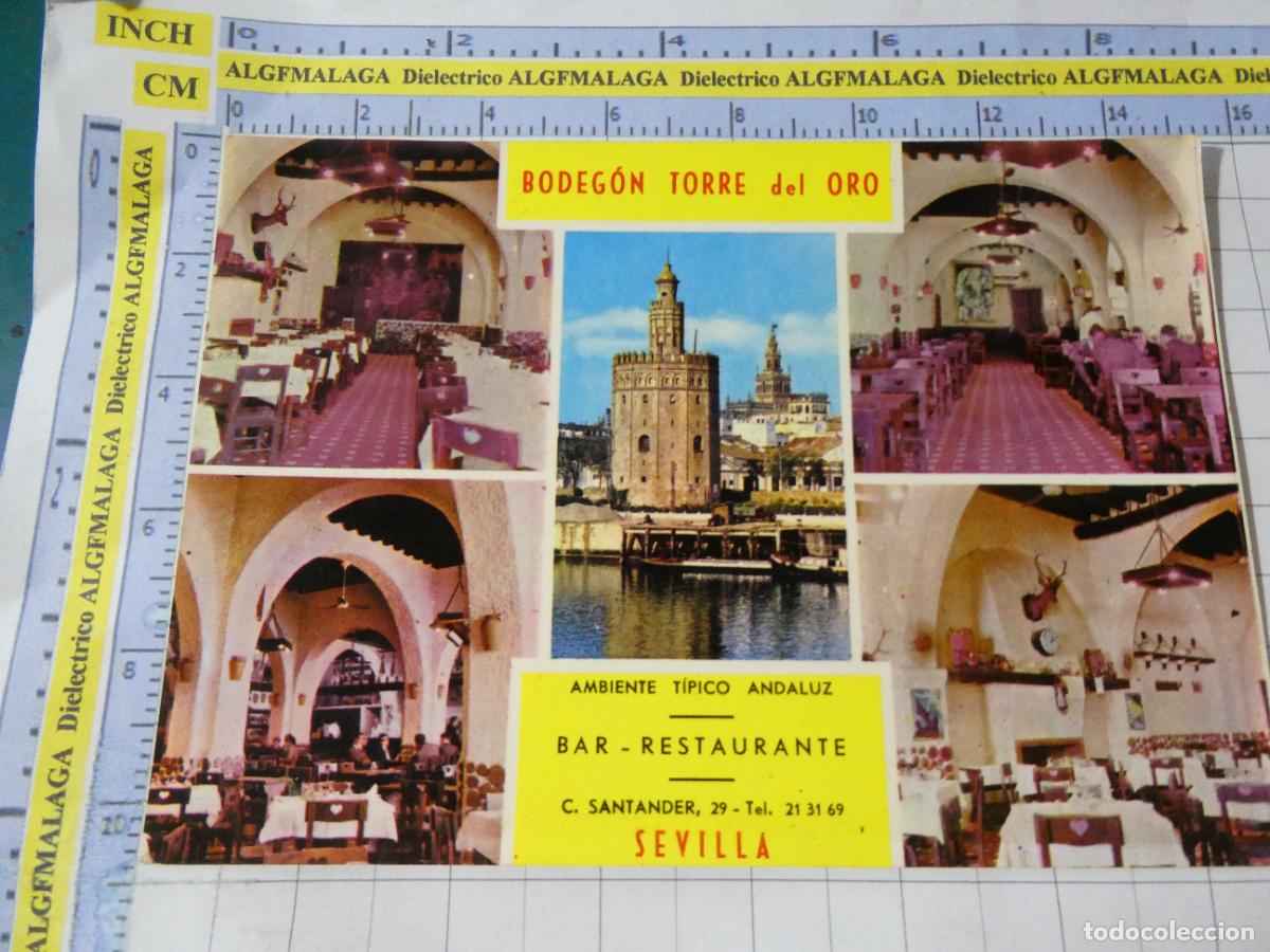 Postales: POSTAL DE SEVILLA. A&Ntilde;O 1965 BODEG&Oacute;N RESTAURANTE BAR TORRE DEL ORO. CONVENCI&Oacute;N BOEHRINGER. 3100