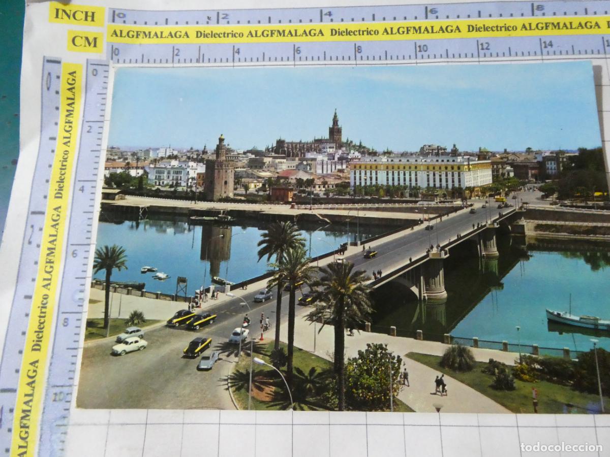 Postales: POSTAL DE SEVILLA. A&Ntilde;O 1965. R&Iacute;O GUADALQUIVIR Y VISTA PARCIAL PUENTE 2058 ARRIBAS. 3102